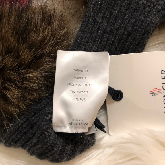 Moncler Cashmere, Wool, Leather and Marmot Fur New With Tags Size Small - Picture 4 of 8